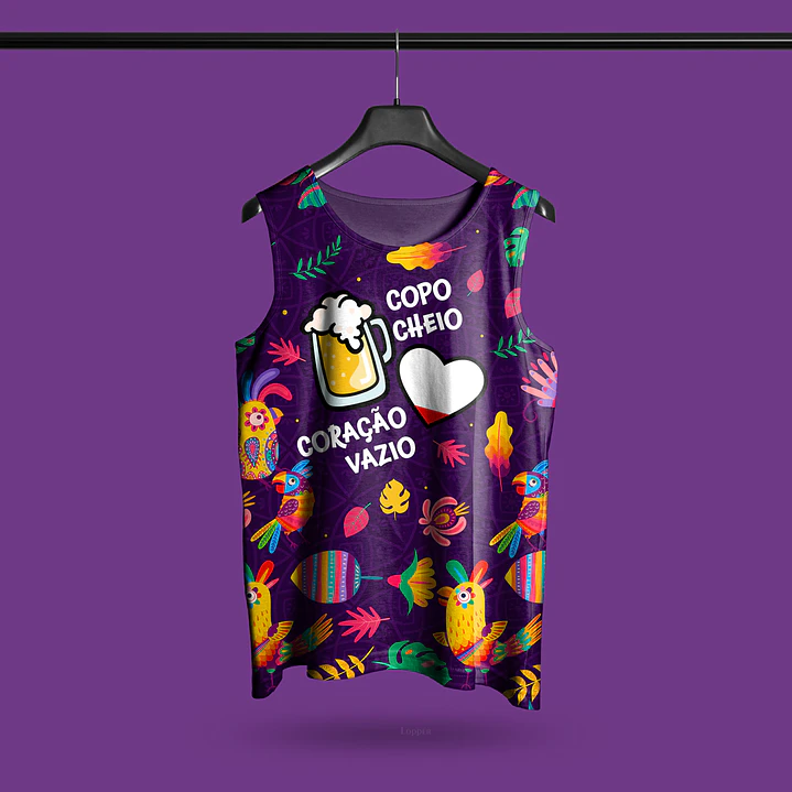 Arte Modelo de Abada Carnaval Copo Cheio Arquivo Editável Vetor Abadás Template 1