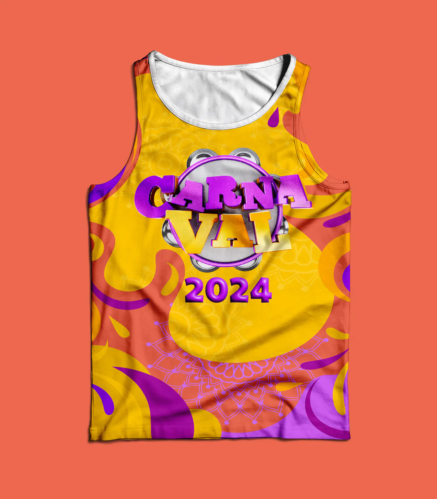 5 Artes Modelo de Abada Carnaval Bloco Arquivo Editável Vetor Abadás Template 3