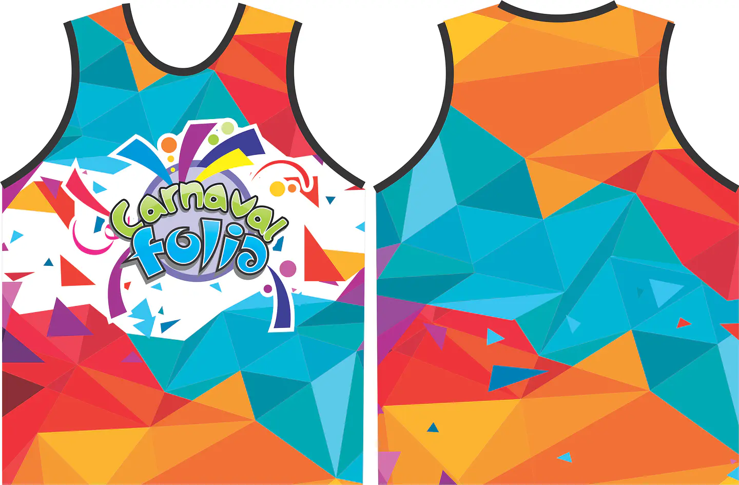 Arte Modelo de Abada Carnaval Abstrats Arquivo Editável Vetor Abadás Template 1