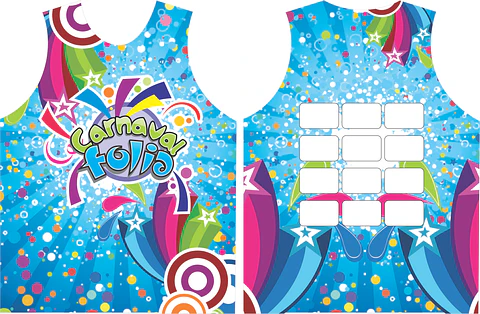 Arte Modelo de Abada Carnaval Iris Arquivo Editável Vetor Abadás Template
