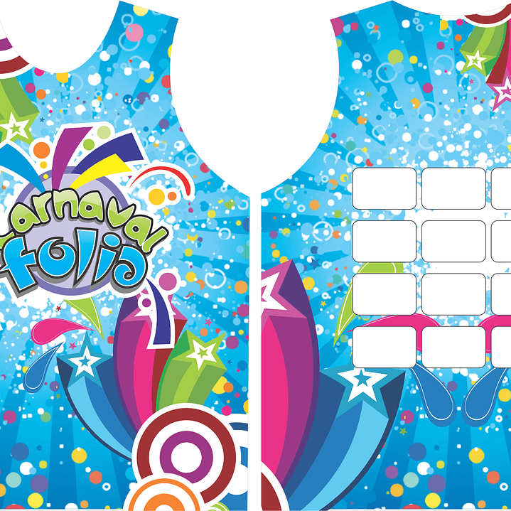 Arte Modelo de Abada Carnaval Iris Arquivo Editável Vetor Abadás Template 1