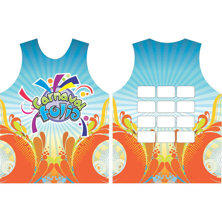 Arte Modelo de Abada Carnaval Verão Arquivo Editável Vetor Abadás Template 1