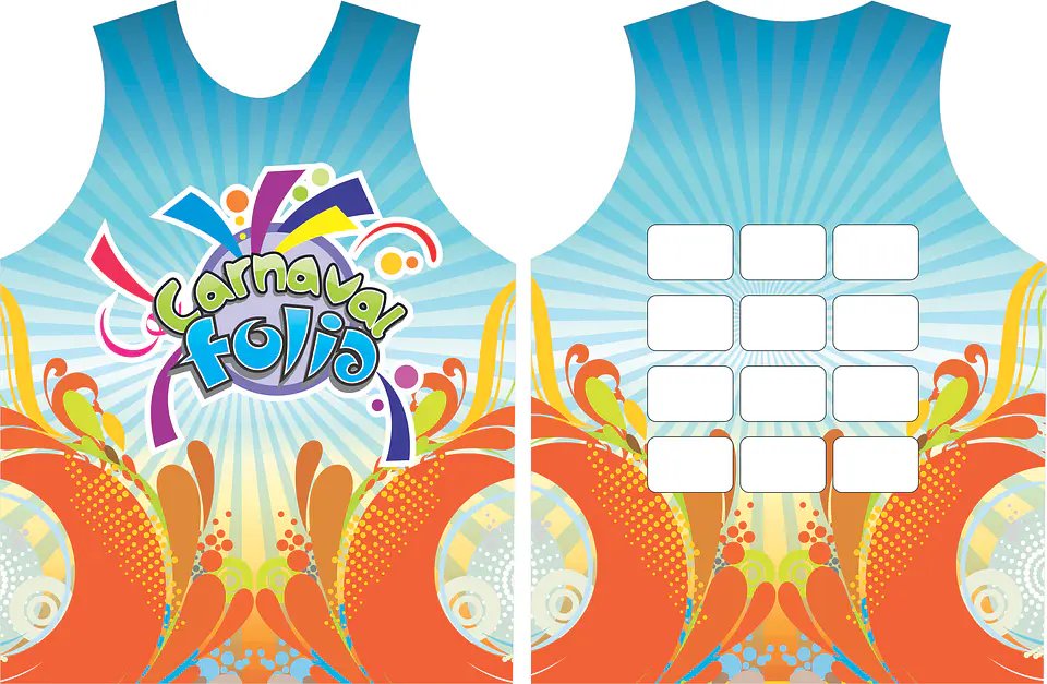 Arte Modelo de Abada Carnaval Verão Arquivo Editável Vetor Abadás Template 1