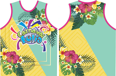 Arte Modelo de Abada Carnaval Tropical True Arquivo Editável Vetor Abadás Template