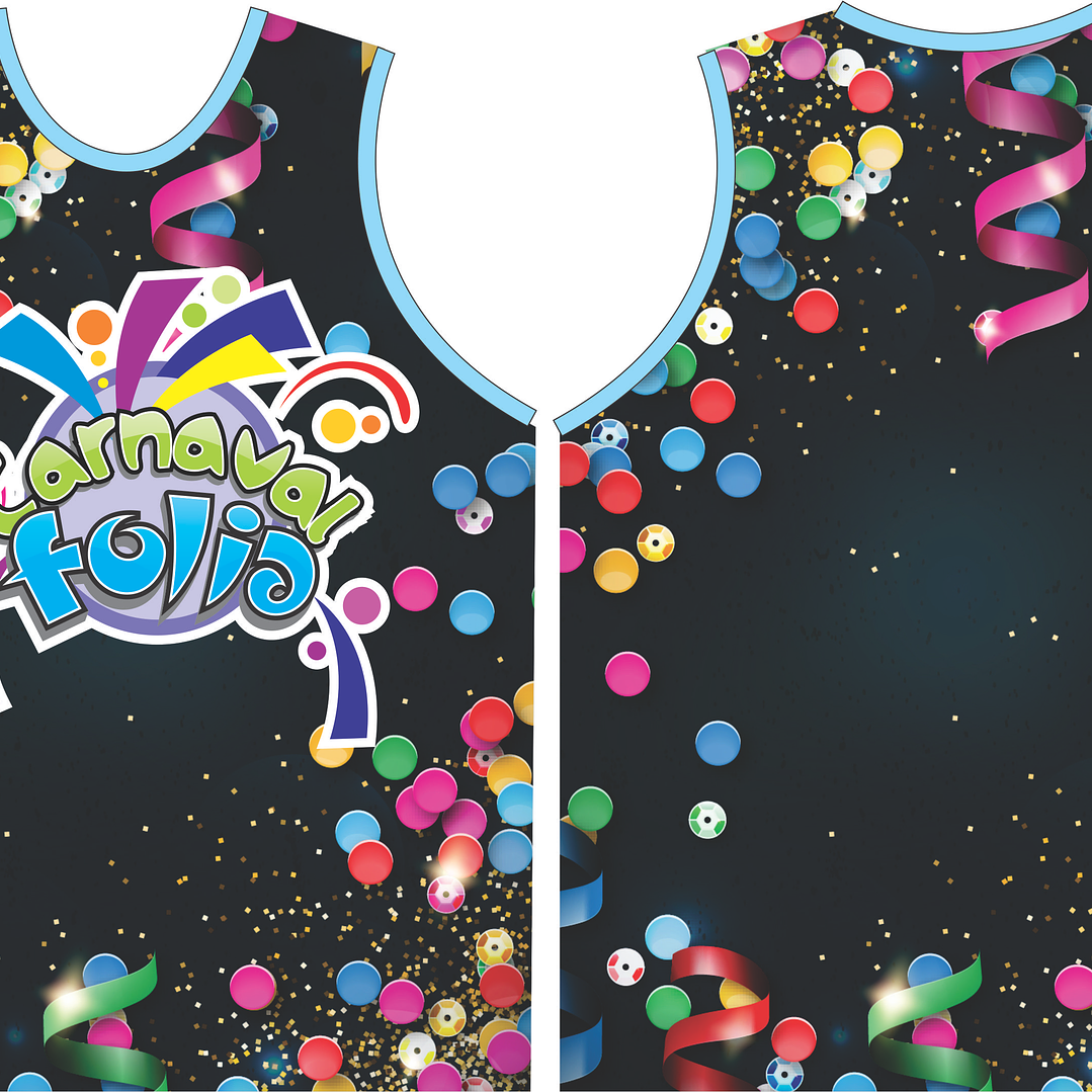 Arte Modelo de Abada Carnaval Ninit Arquivo Editável Vetor Abadás Template 1