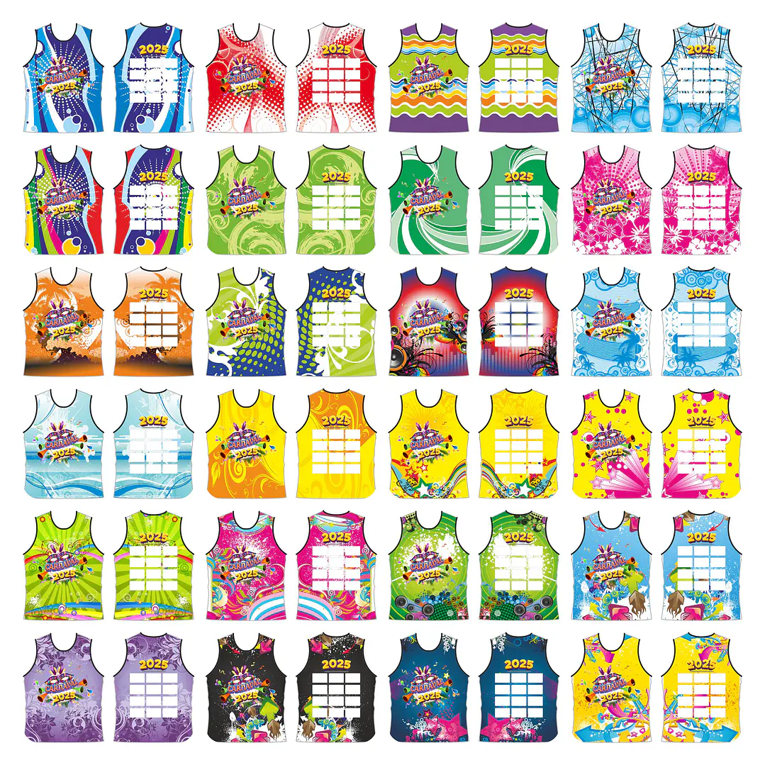 140 Artes Modelo de Abada Carnaval Bloco Arquivo Editável Vetor Abadás Template 3