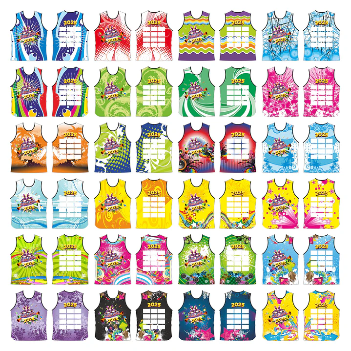 140 Artes Modelo de Abada Carnaval Bloco Arquivo Editável Vetor Abadás Template 3