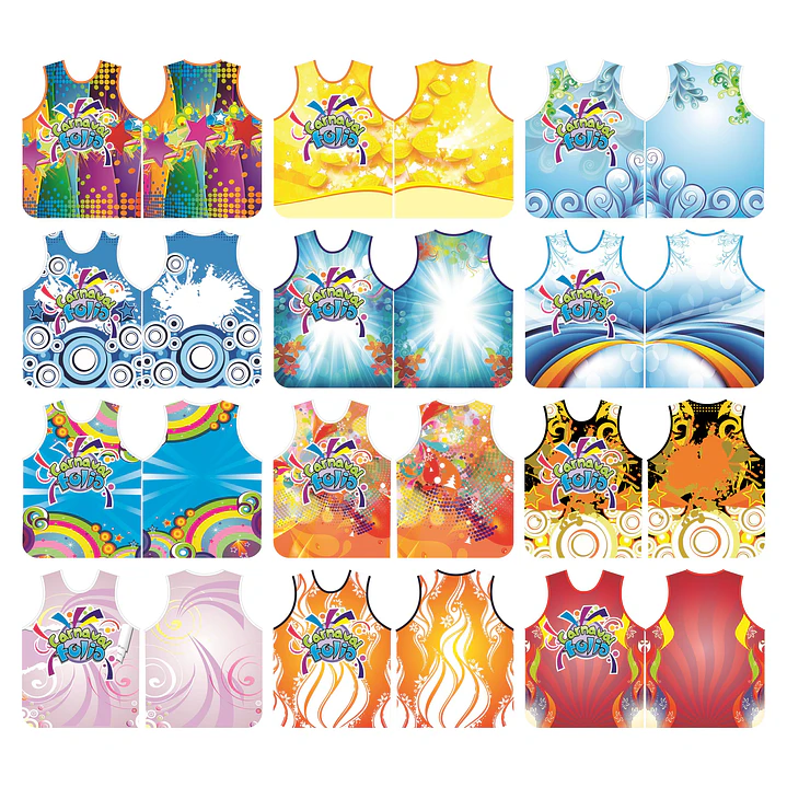 100 Artes Modelo de Abada Carnaval Bloco Arquivo Editável Vetor Abadás Template 4