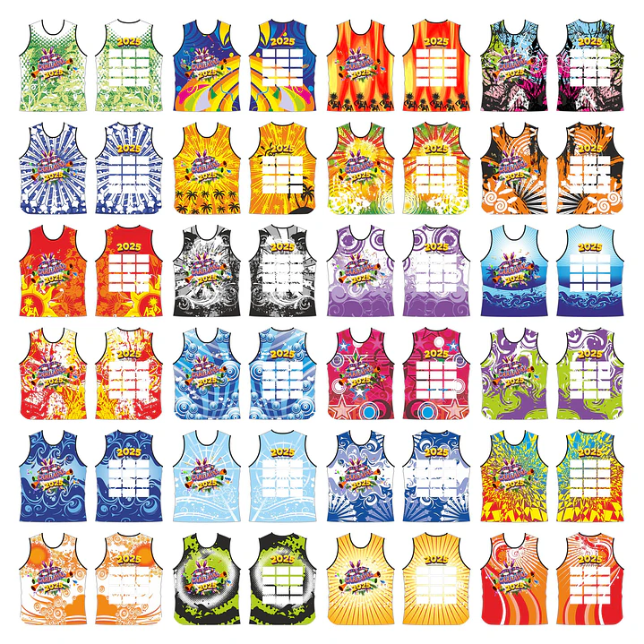 140 Artes Modelo de Abada Carnaval Bloco Arquivo Editável Vetor Abadás Template 5