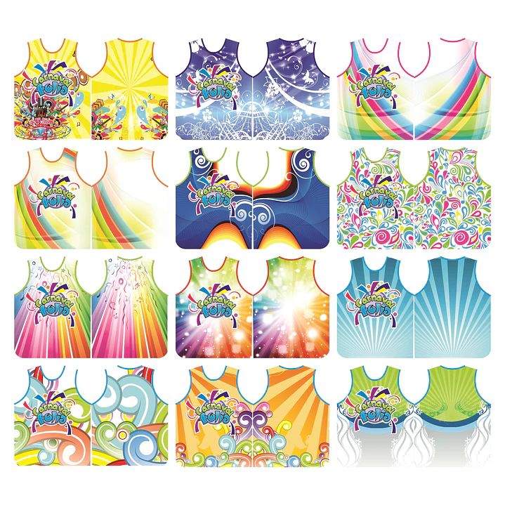 100 Artes Modelo de Abada Carnaval Bloco Arquivo Editável Vetor Abadás Template 5