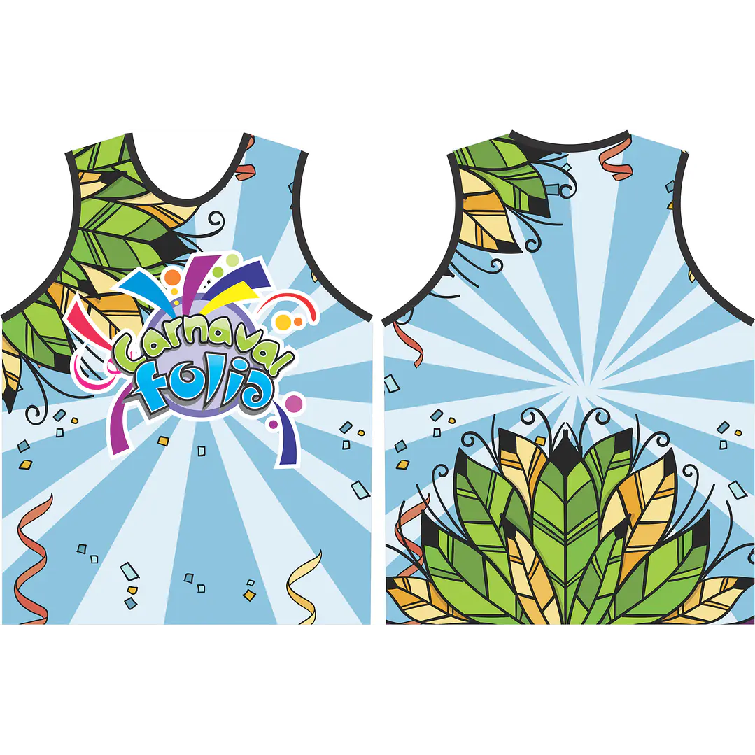 Arte Modelo de Abada Carnaval Tropp Arquivo Editável Vetor Abadás Template 1