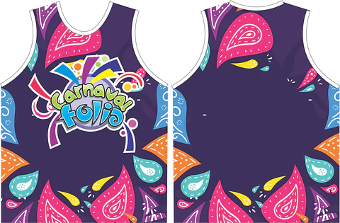 Arte Modelo de Abada Carnaval Roxxo Arquivo Editável Vetor Abadás Template