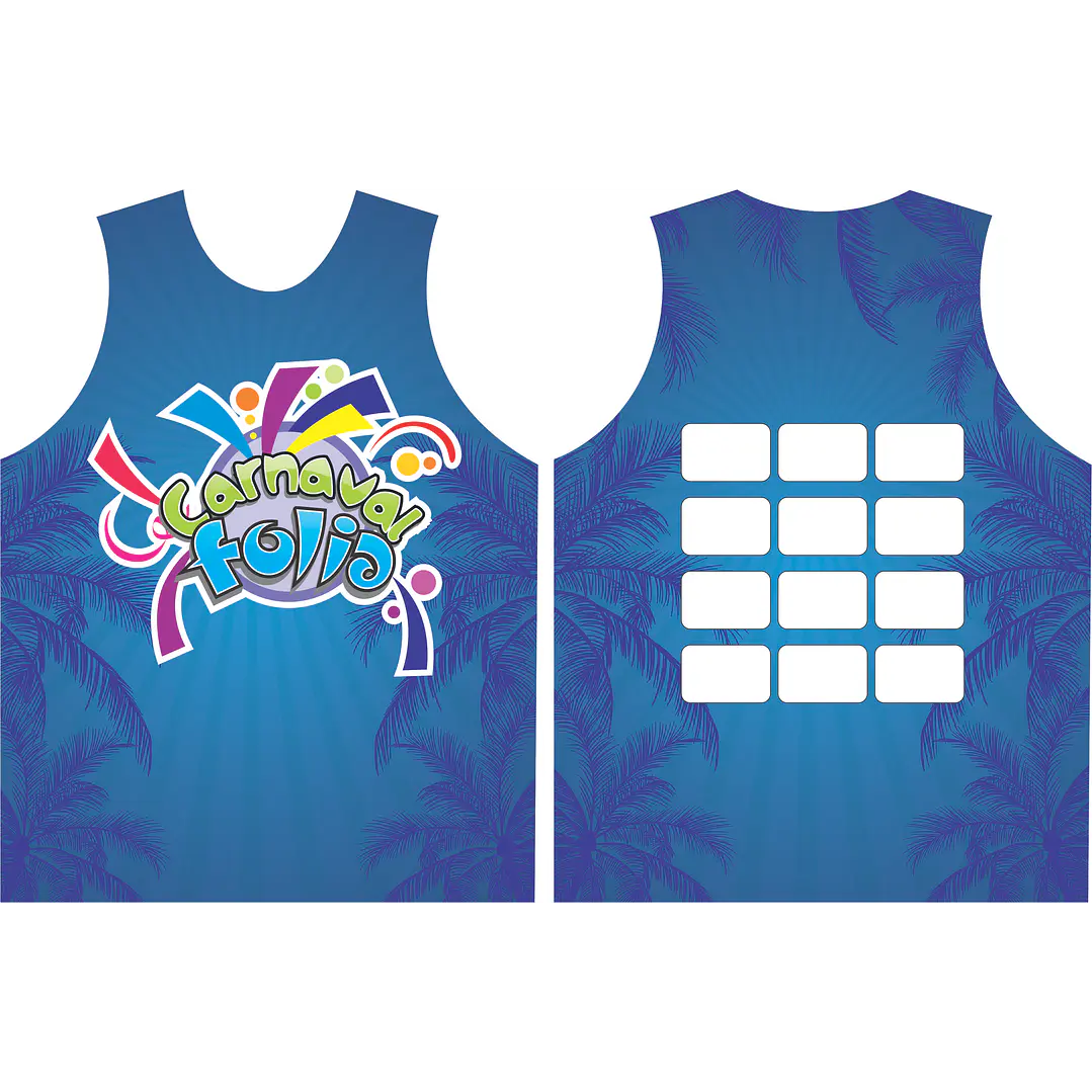 Arte Modelo de Abada Carnaval Blublue Arquivo Editável Vetor Abadás Template 1