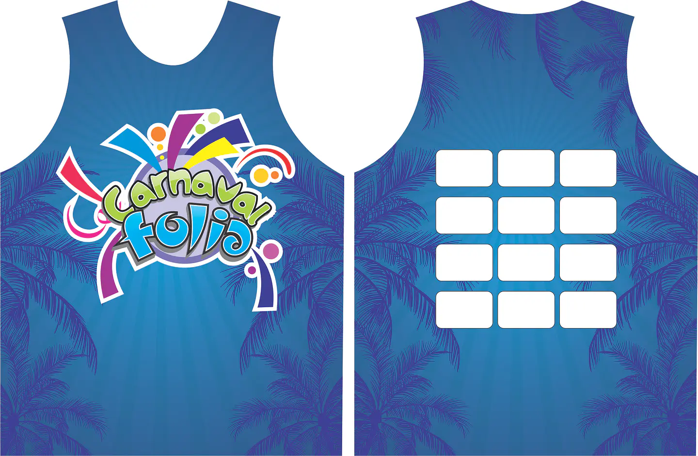 Arte Modelo de Abada Carnaval Blublue Arquivo Editável Vetor Abadás Template 1