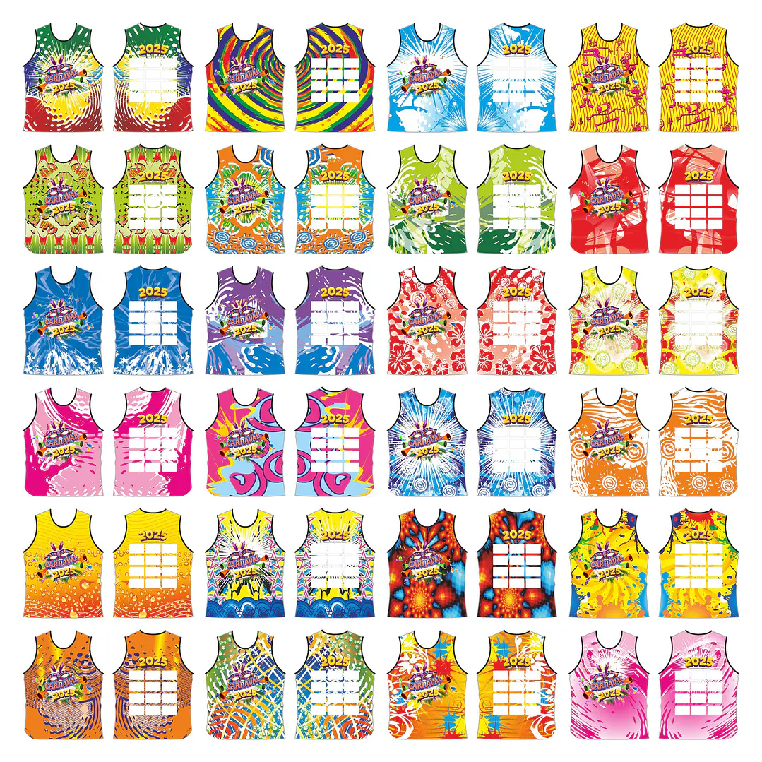 140 Artes Modelo de Abada Carnaval Bloco Arquivo Editável Vetor Abadás Template 7