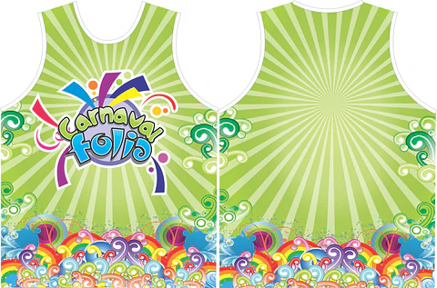 Arte Modelo de Abada Carnaval Verdes Arquivo Editável Vetor Abadás Template