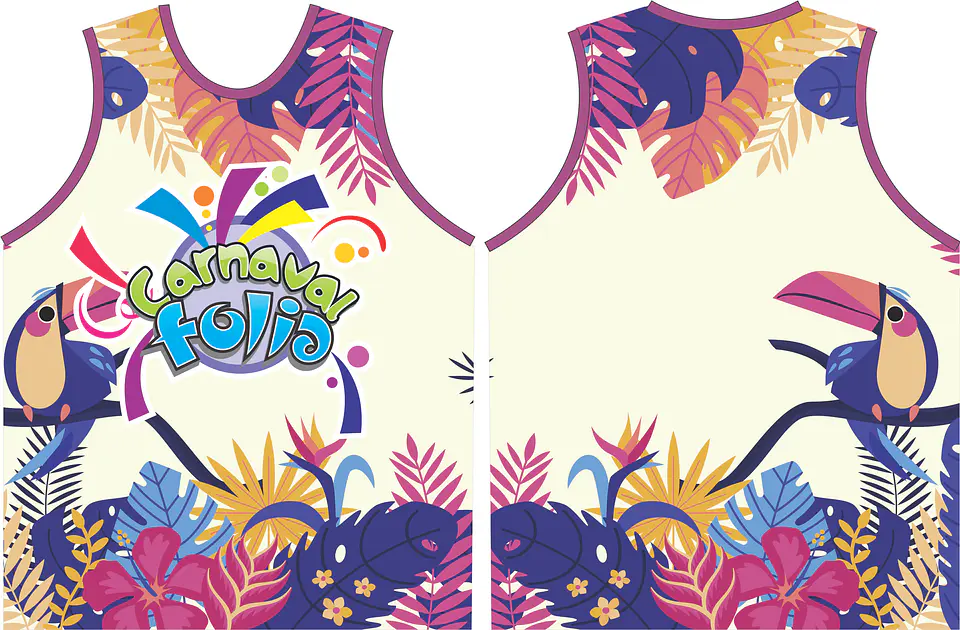 Arte Modelo de Abada Carnaval Tropp Arquivo Editável Vetor Abadás Template 1