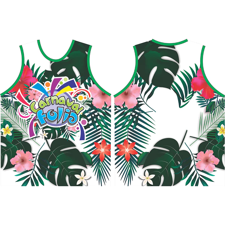 Arte Modelo de Abada Carnaval Tropycal Arquivo Editável Vetor Abadás Template 1