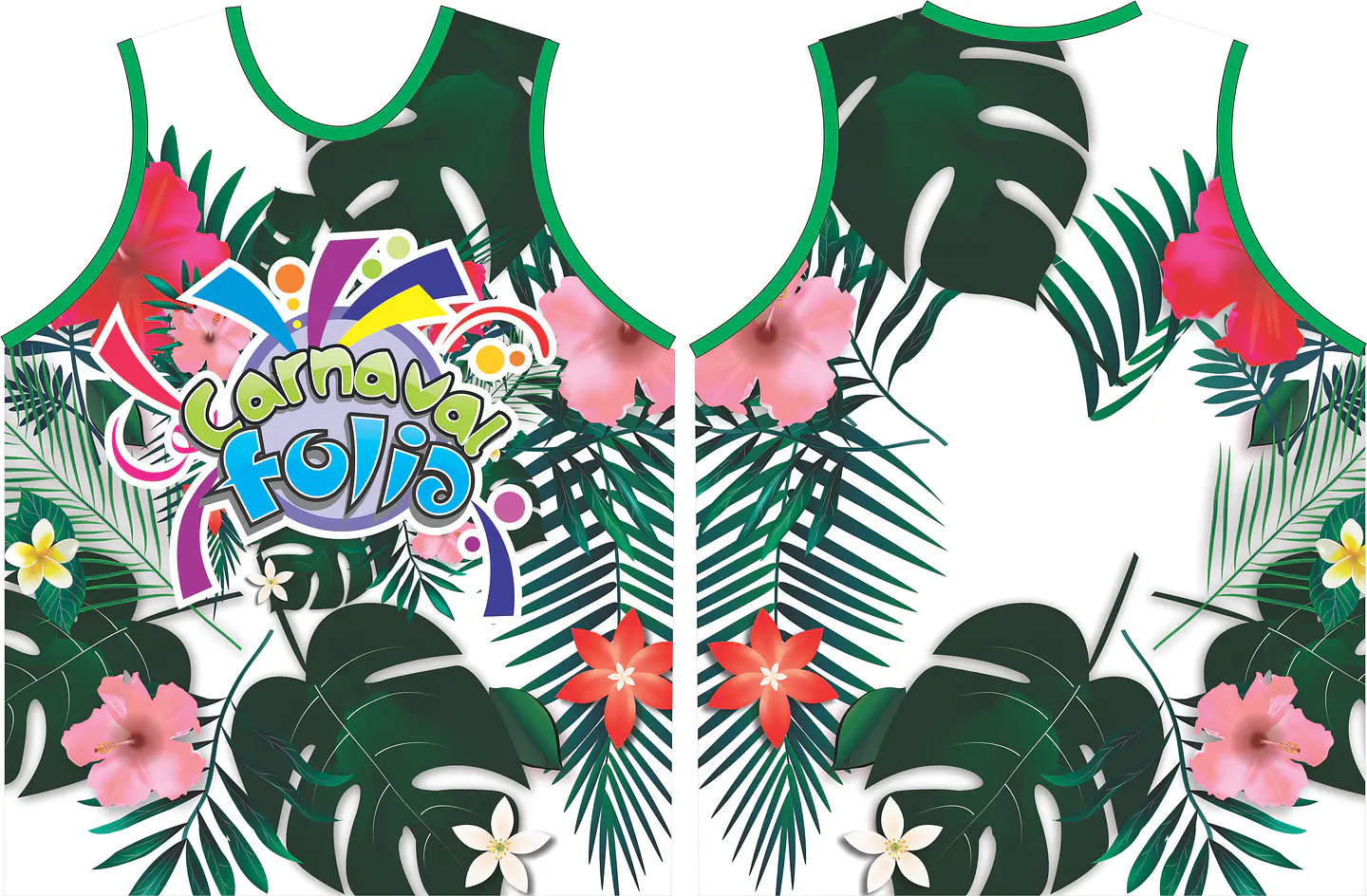 Arte Modelo de Abada Carnaval Tropycal Arquivo Editável Vetor Abadás Template 1