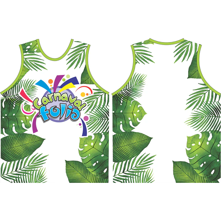 Arte Modelo de Abada Carnaval Tropicales Arquivo Editável Vetor Abadás Template 1