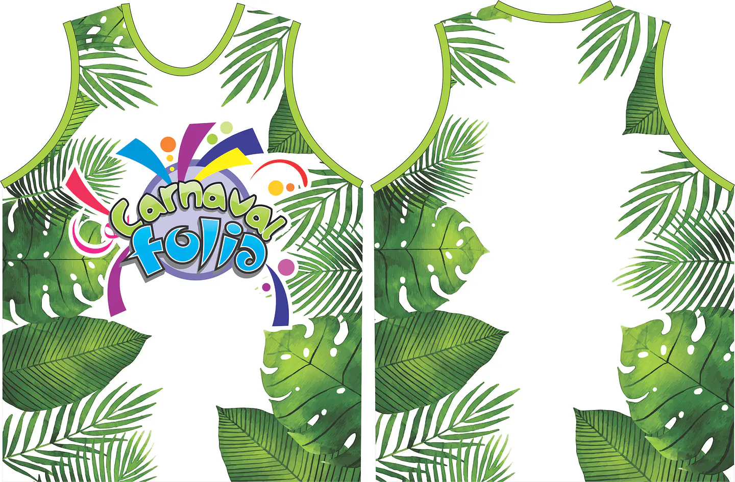 Arte Modelo de Abada Carnaval Tropicales Arquivo Editável Vetor Abadás Template 1