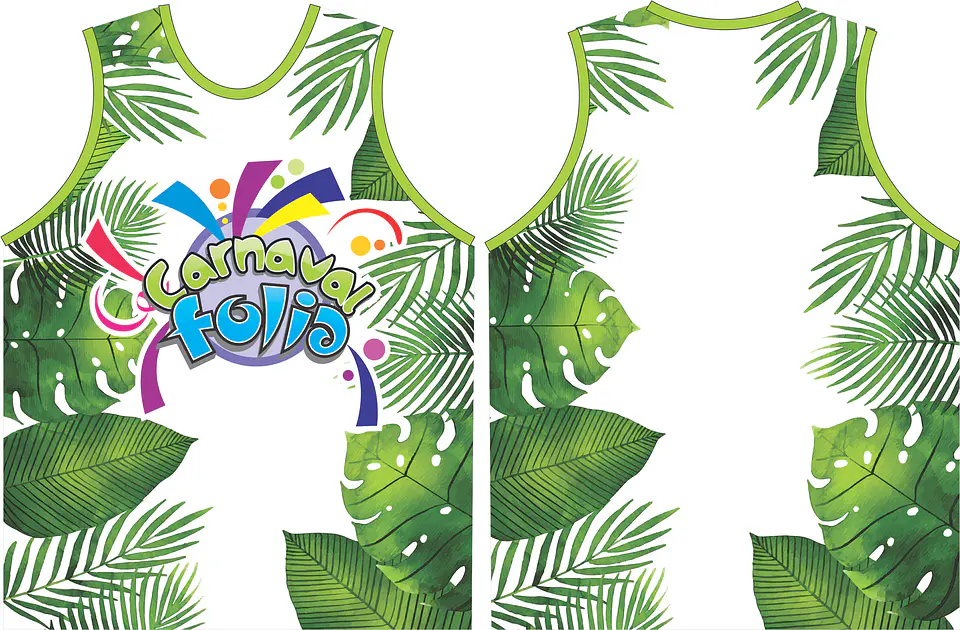 Arte Modelo de Abada Carnaval Tropicales Arquivo Editável Vetor Abadás Template 1