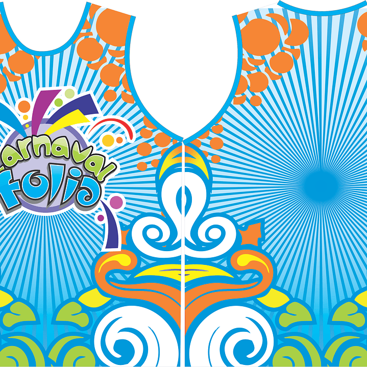 Arte Modelo de Abada Carnaval Onduls Arquivo Editável Vetor Abadás Template 1