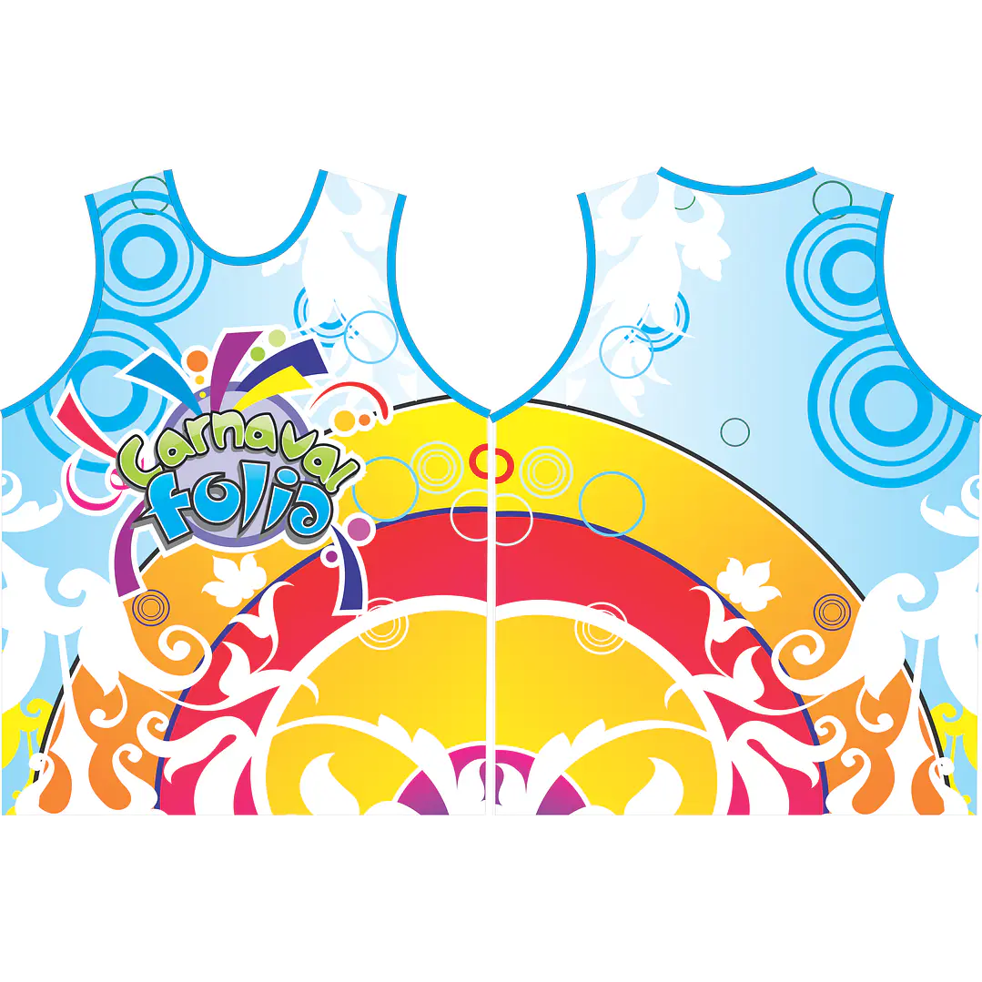 Arte Modelo de Abada Carnaval Flex Arquivo Editável Vetor Abadás Template 1