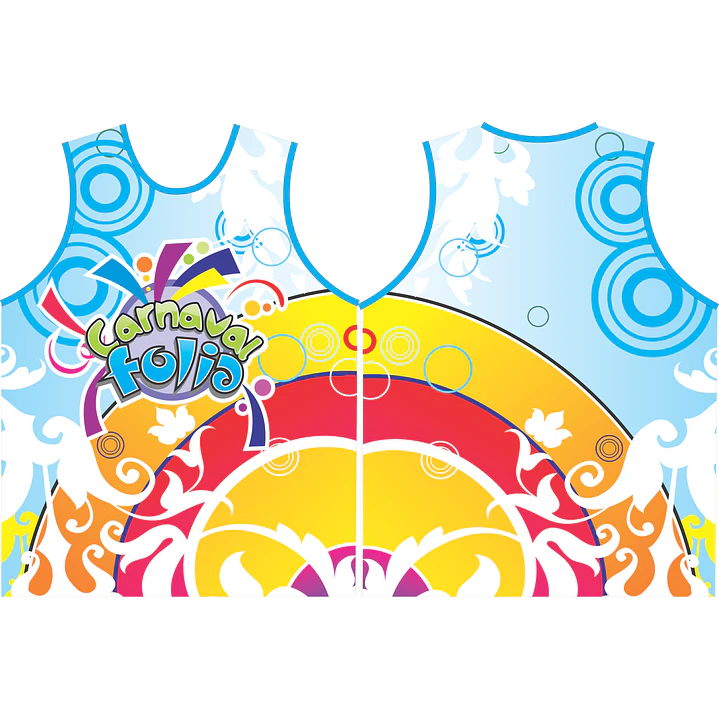 Arte Modelo de Abada Carnaval Flex Arquivo Editável Vetor Abadás Template 1