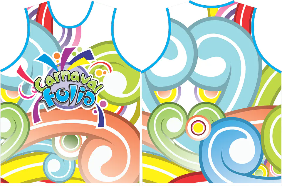 Arte Modelo de Abada Carnaval Onds Arquivo Editável Vetor Abadás Template 1
