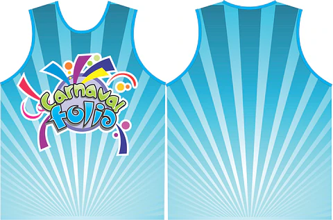 Arte Modelo de Abada Carnaval Raios Azuis Arquivo Editável Vetor Abadás Template