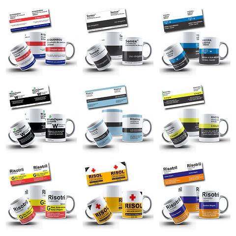 87 Artes para Caneca Remédios Bula Arquivo Editável