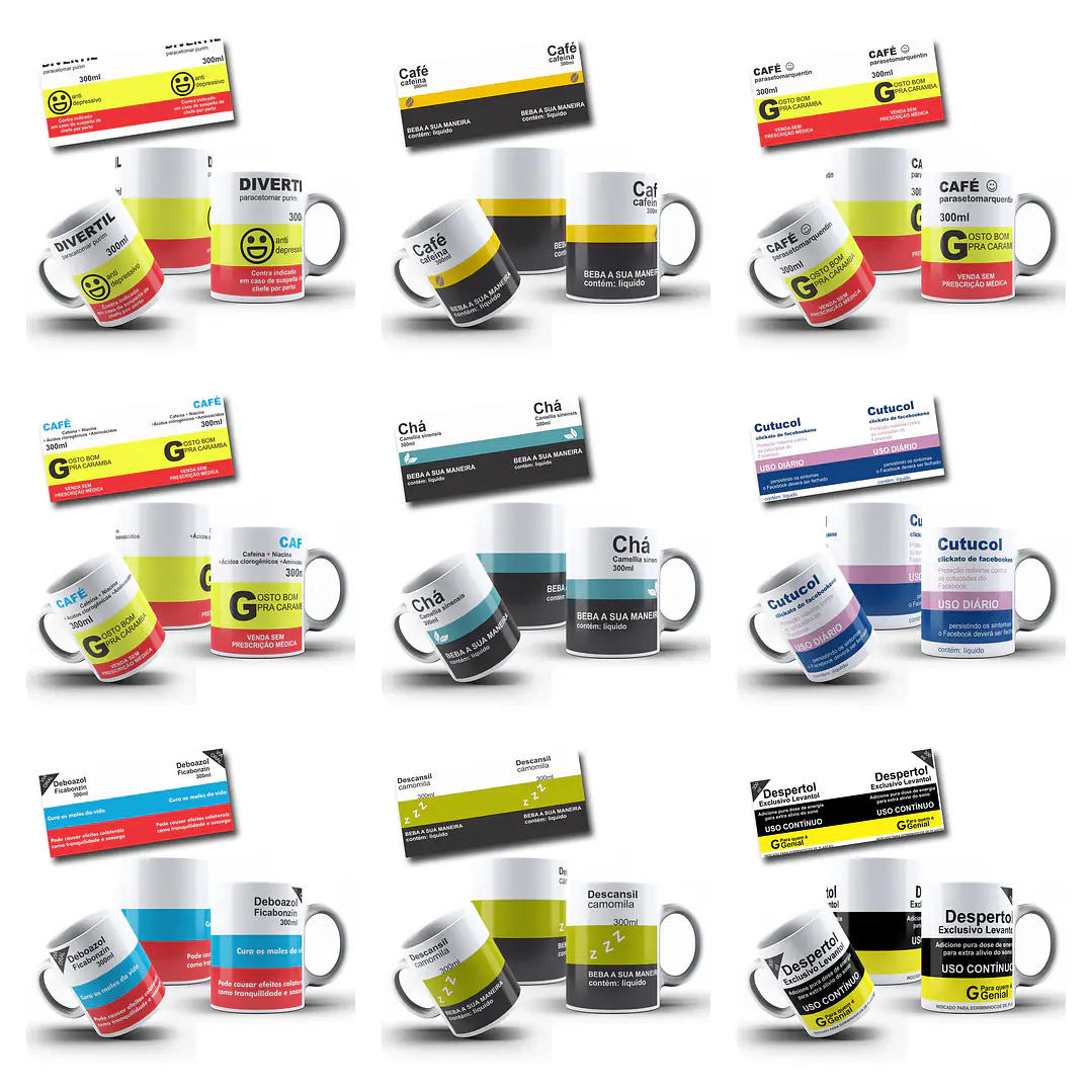 87 Artes para Caneca Remédios Bula Arquivo Editável 6