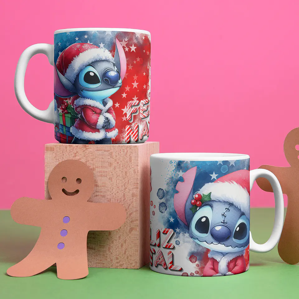 5 Artes Caneca Stitch Natal Arquivo Editável  2