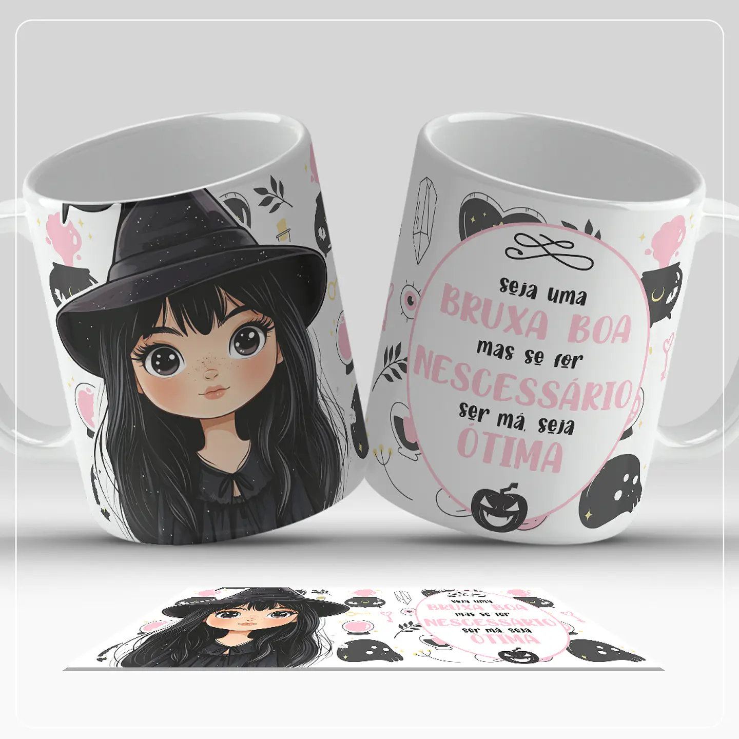 6 Artes para Caneca Bruxinhas Arquivo em Jpg 5