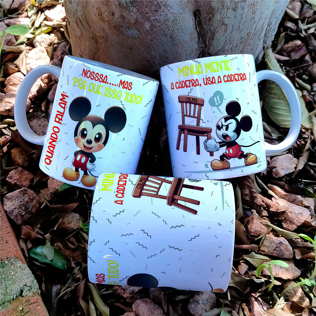 6 Artes para Caneca Personagens Calma Arquivo Editável 3