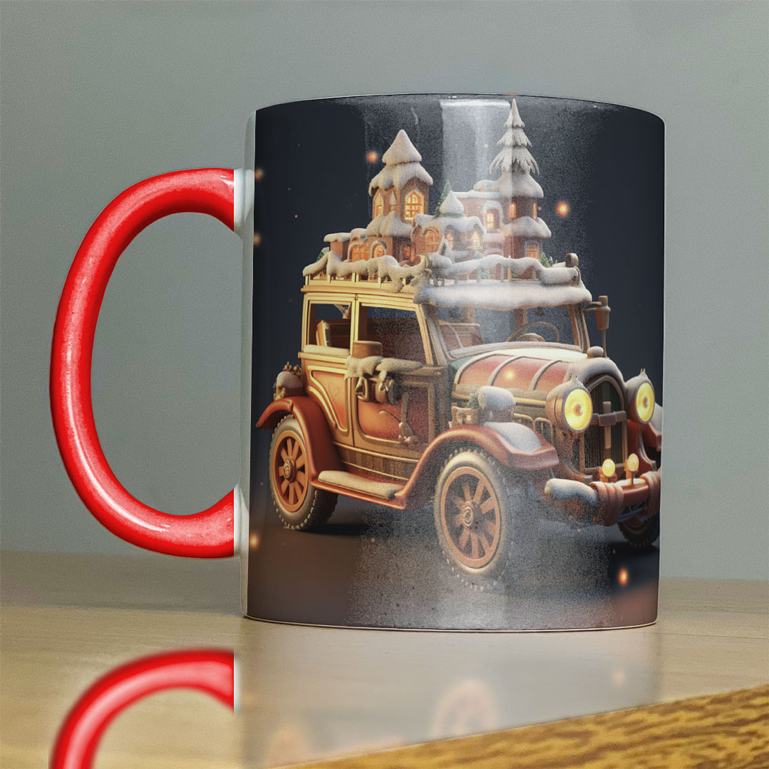 9 Artes para Caneca Carros Natal Arquivo em Jpg 7