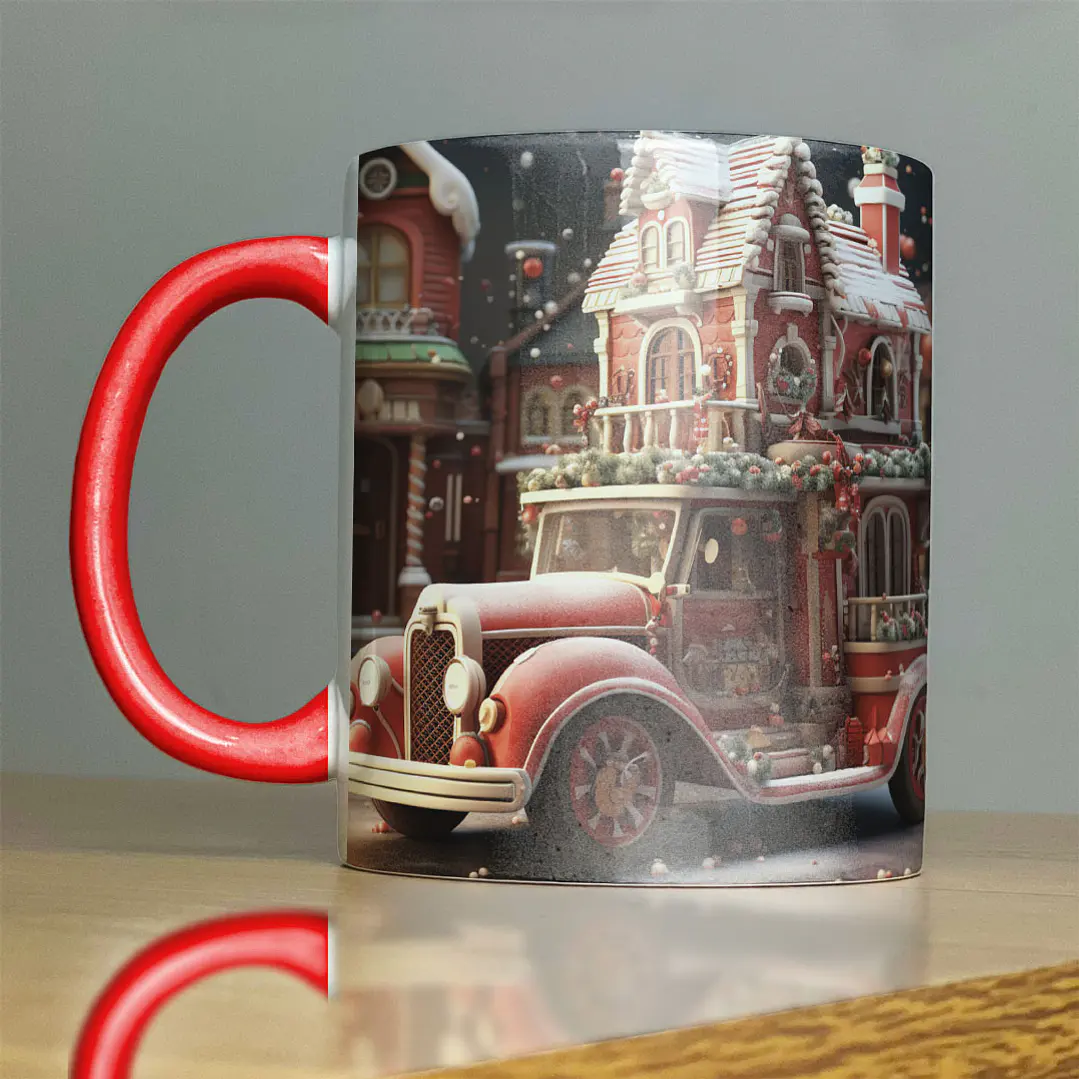 9 Artes para Caneca Carros Natal Arquivo em Jpg 8