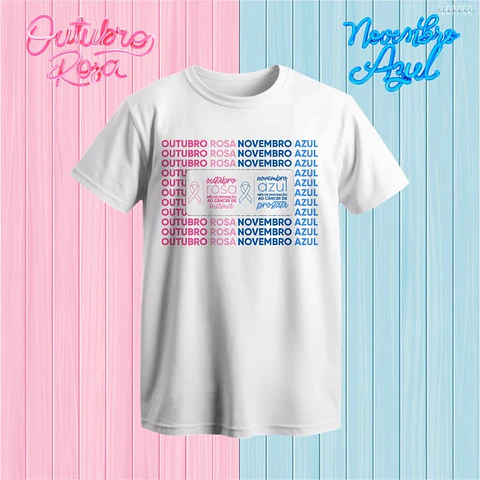10 Artes para Camisa Outubro Rosa e Novembro Azul Arquivo Editável