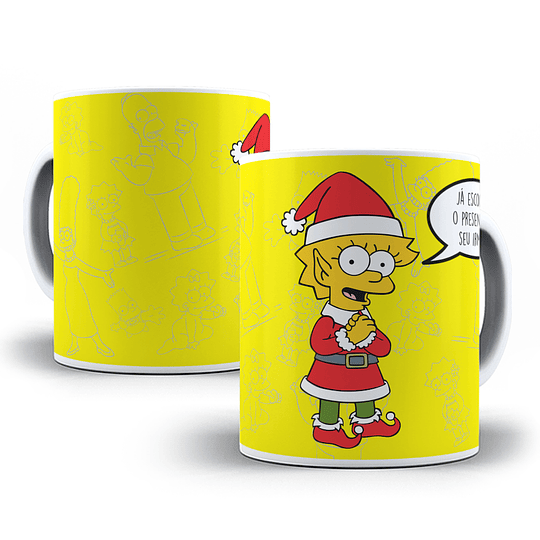 10 Artes para Caneca Natal Simpsons Arquivo Editável 