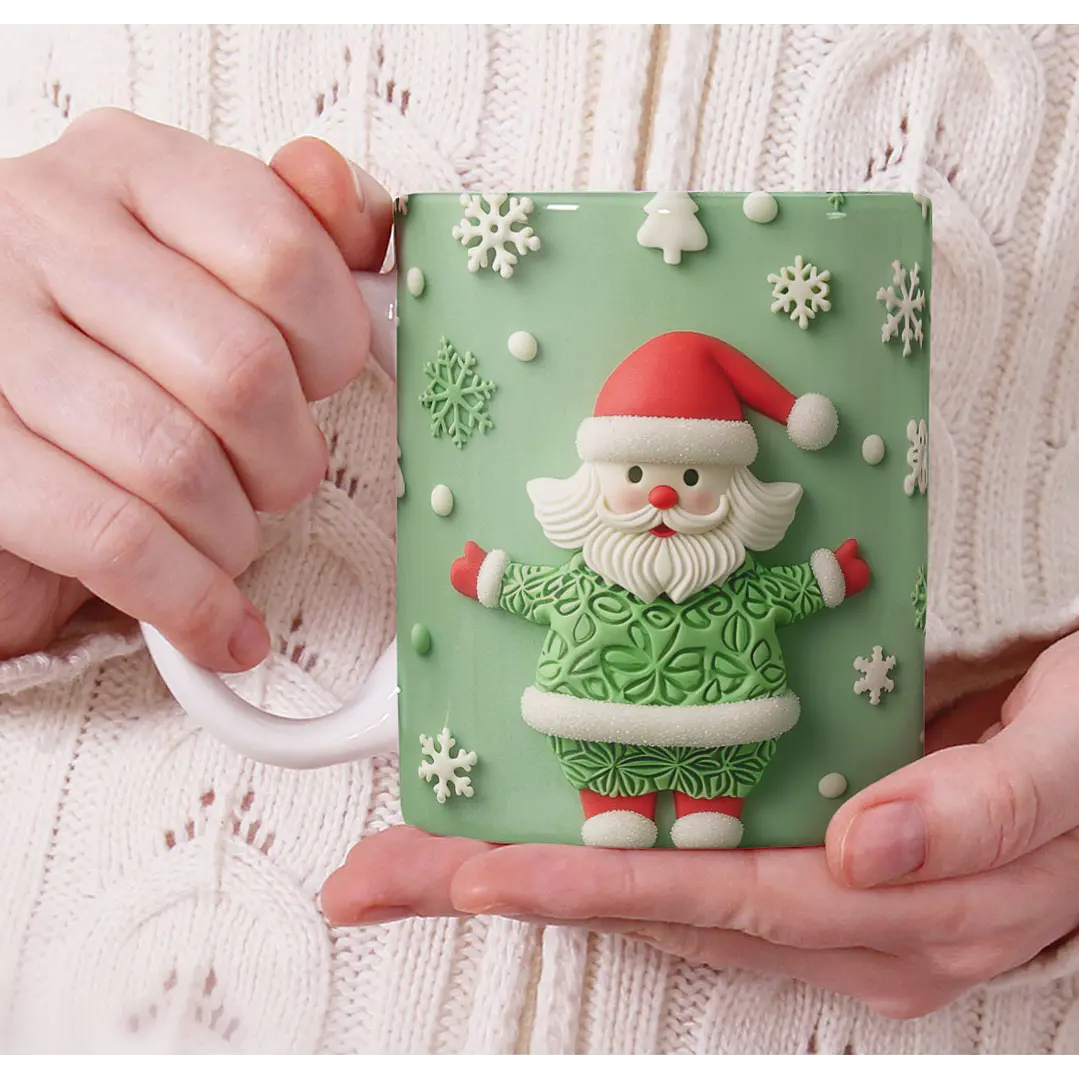 11 Artes para Caneca Natal Cute 3d Arquivo em Jpg 1