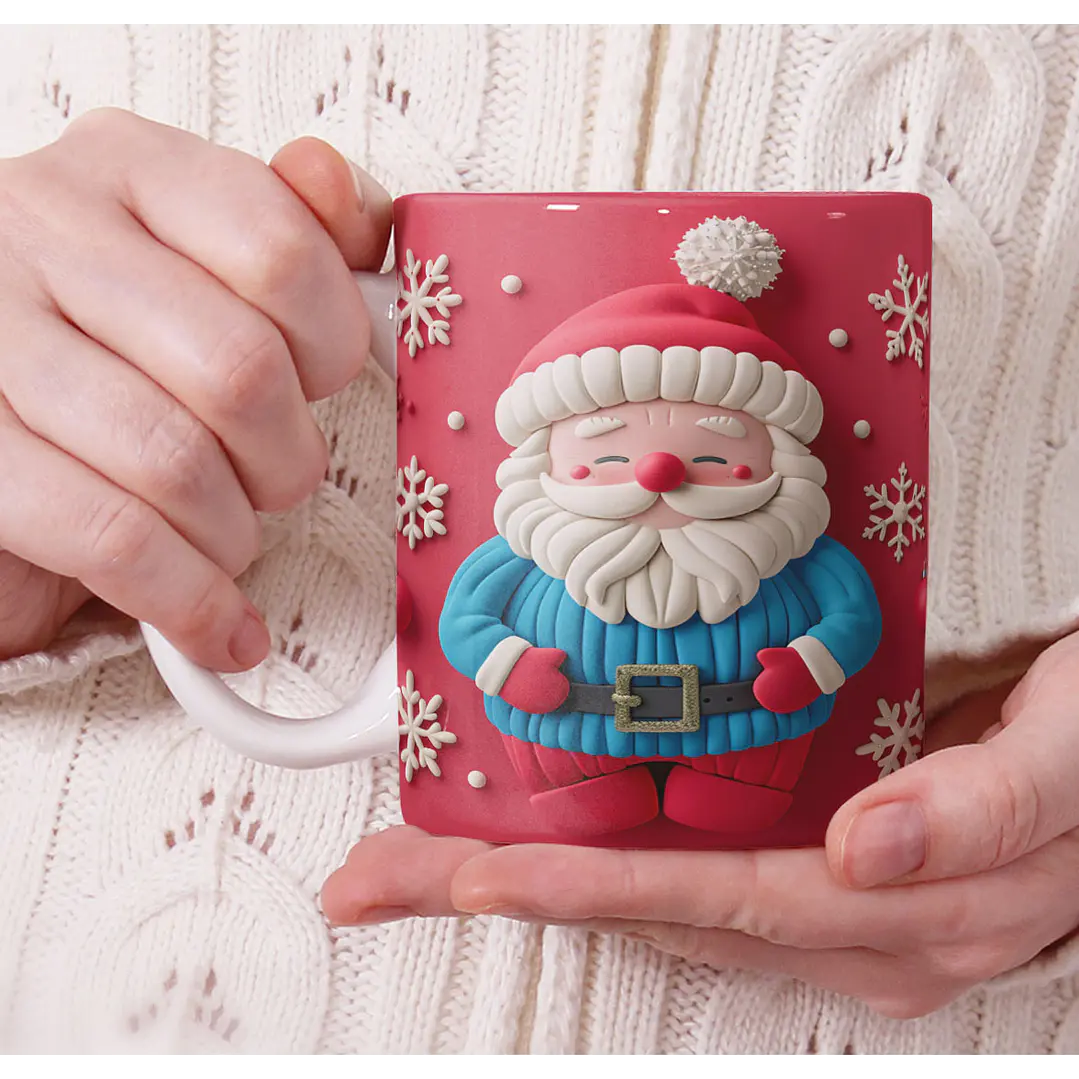 11 Artes para Caneca Natal Cute 3d Arquivo em Jpg 2