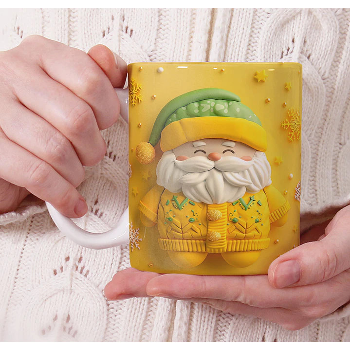 11 Artes para Caneca Natal Cute 3d Arquivo em Jpg 4