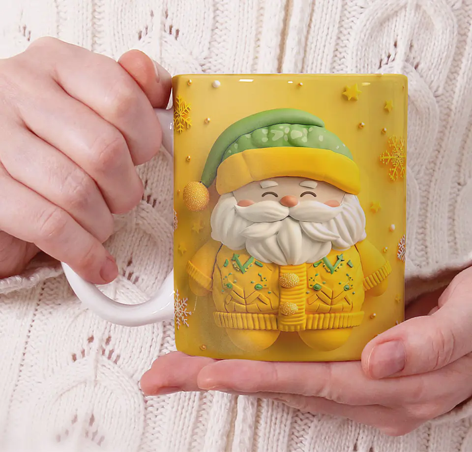 11 Artes para Caneca Natal Cute 3d Arquivo em Jpg 4