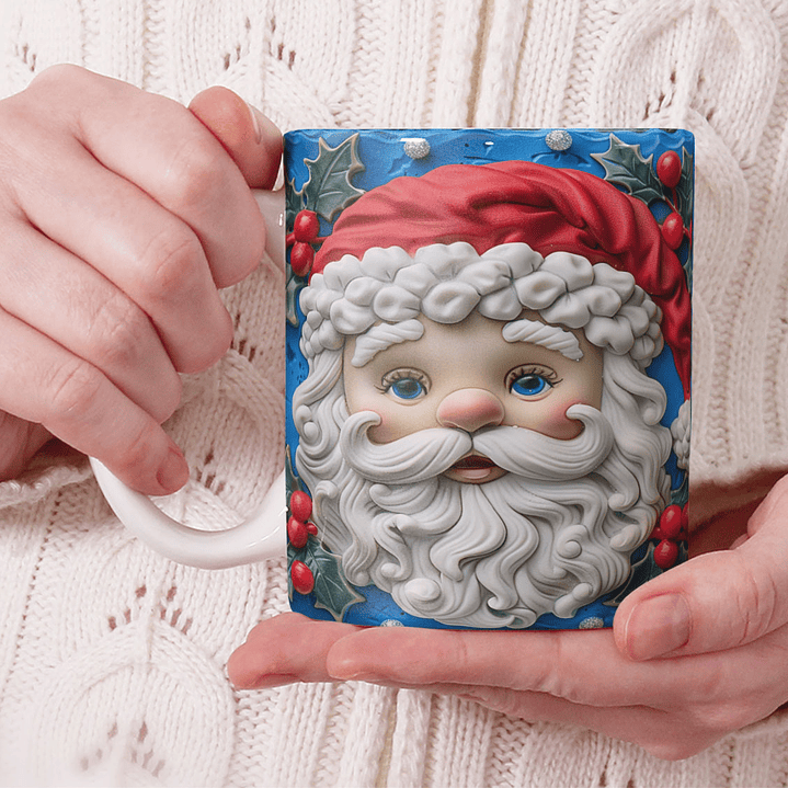 11 Artes para Caneca Natal Cute 3d Arquivo em Jpg 5