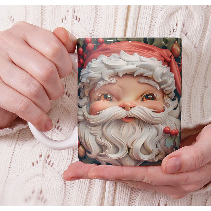 11 Artes para Caneca Natal Cute 3d Arquivo em Jpg 6