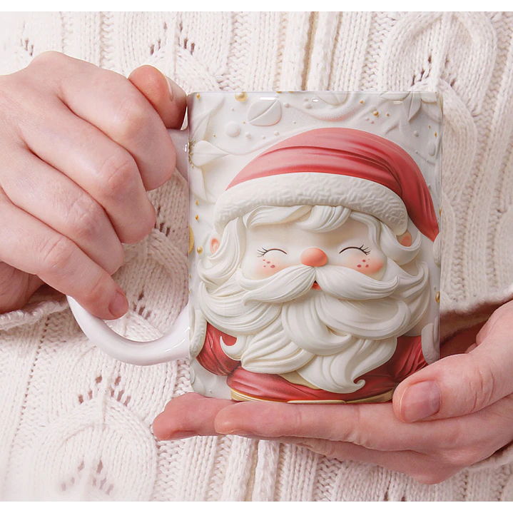 11 Artes para Caneca Natal Cute 3d Arquivo em Jpg 7
