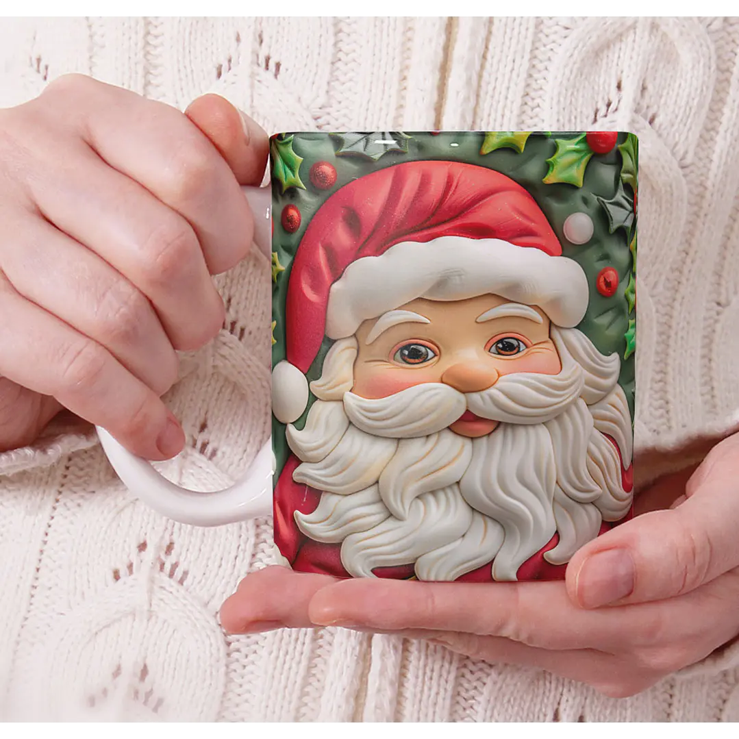 11 Artes para Caneca Natal Cute 3d Arquivo em Jpg 8