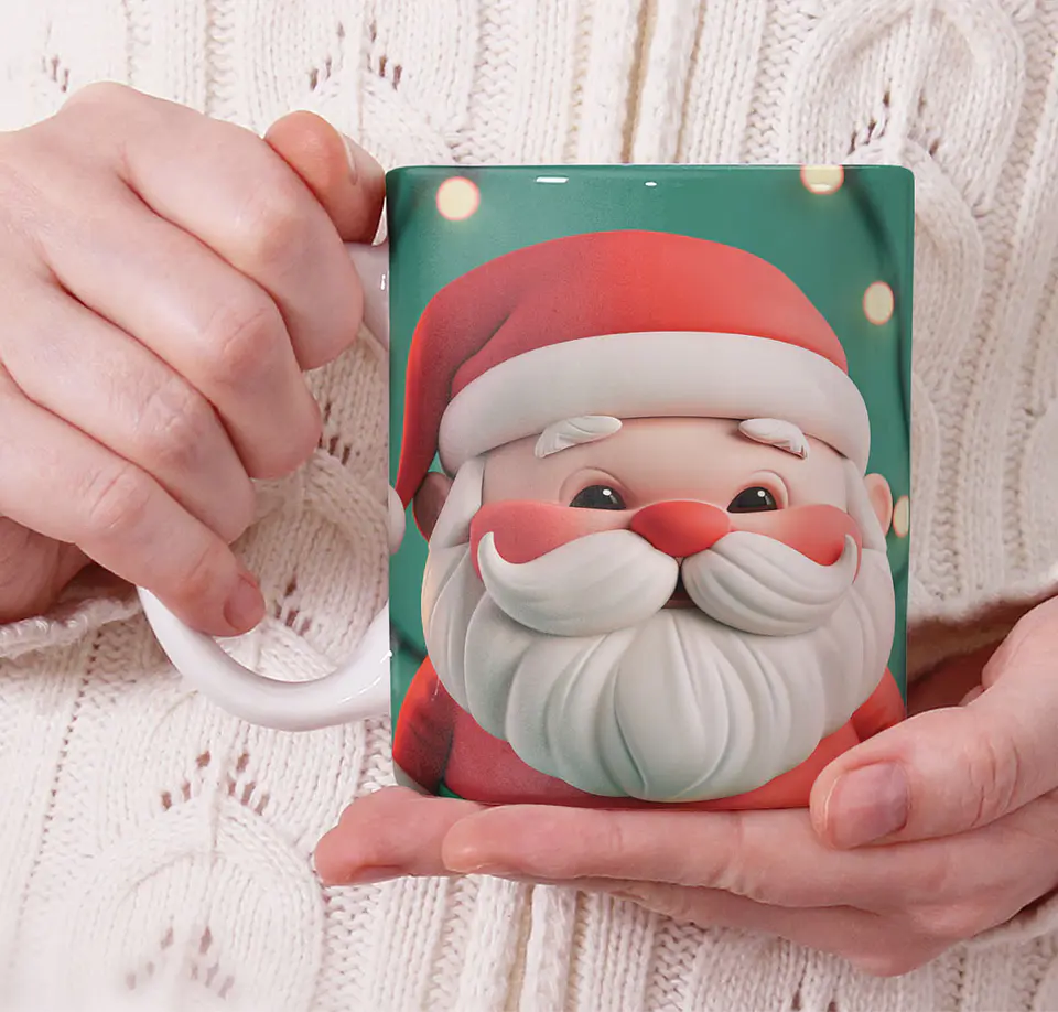 11 Artes para Caneca Natal Cute 3d Arquivo em Jpg 9