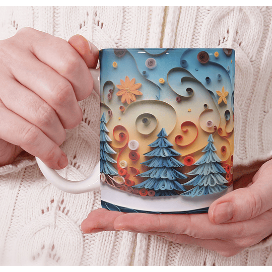 11 Artes para Caneca Natal Cute 3d Arquivo em Jpg